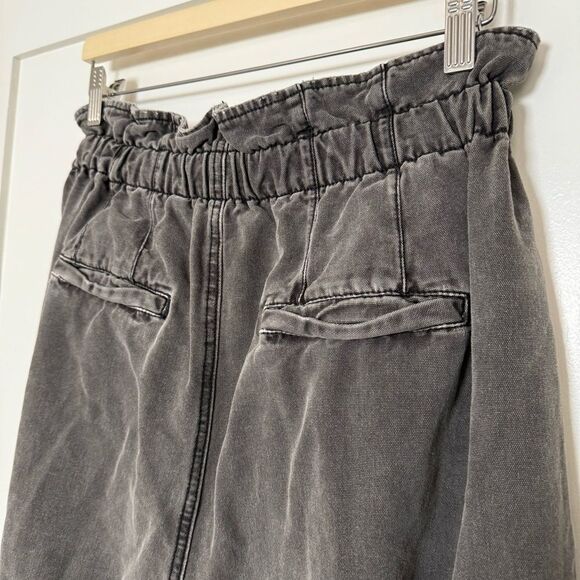 Free People Womens Margate Pleated Trouser Pants Size M Dark Gray Boho Casual - Picture 5 of 13